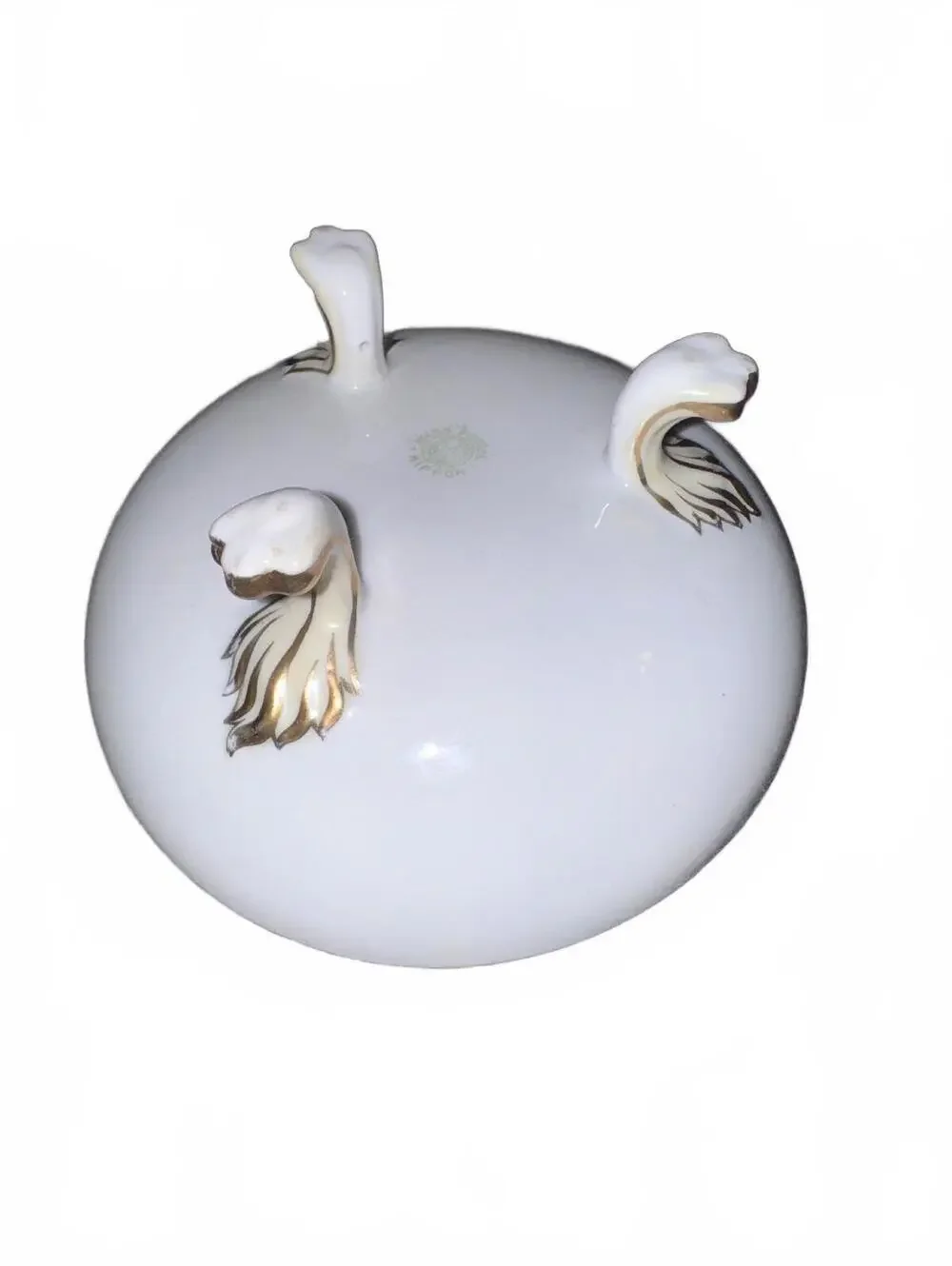 Nippon Footed Porcelain Bowl with Hand-Painted Bluebirds and Floral Design